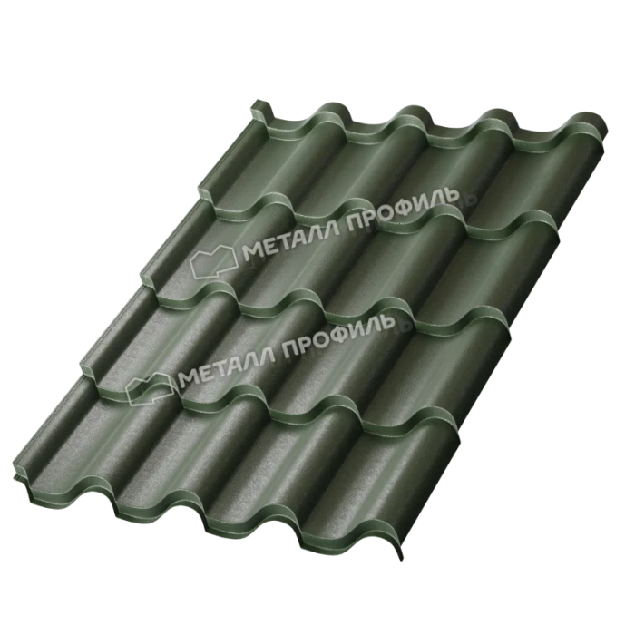 Металлочерепица Металл-Профиль Монтерроса-ML 0,45 VikingMP® RAL 6007 Бутылочно-зеленый
