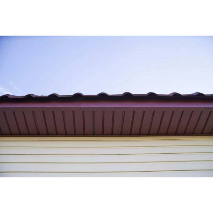 Софит металлический без перфорации 0,5 Rooftop Matte с пленкой RAL 9005 черный