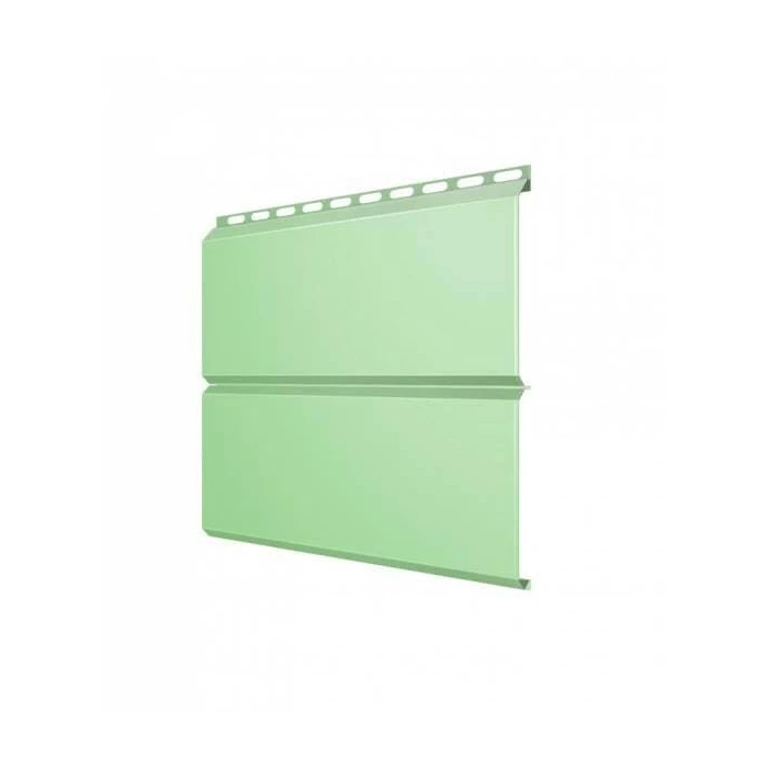 Софит ЭкоБрус без перфорации 0,345 Grand Line 0,45 PE с пленкой RAL 6019 бело-зеленый