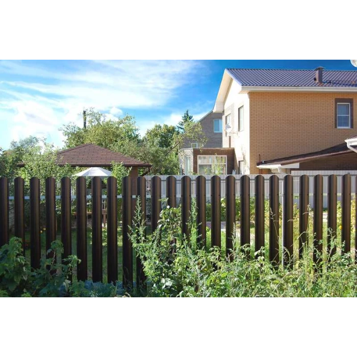 Штакетник Полукруглый Grand Line 0,4 Полиэстер матовый - double RR 32 Темно Коричневый